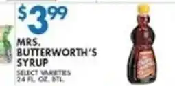 Compare Foods Mrs. Butterworth's syrup offer