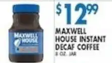 Compare Foods Maxwell house instant decaf coffee offer