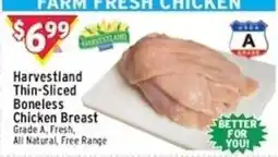 Met Foodmarkets Harvestland thin-sliced boneless chicken breast offer