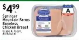 Met Foodmarkets Springer mountain farms boneless chicken breast offer