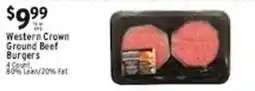 Met Foodmarkets Western Crown ground beef burgers offer
