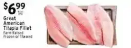 Met Foodmarkets Great American Tilapia Fillet offer