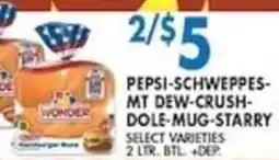 Compare Foods Pepsi-Schweppes-Mt Dew-Crush-Dole-Mug-Starry offer