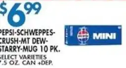 Compare Foods Pepsi-Schweppes-Crush-Mt Dew-Starry-Mug offer