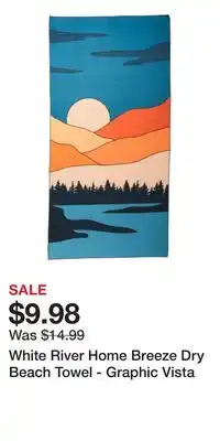 Cabela's White River Home Breeze Dry Beach Towel - Graphic Vista offer
