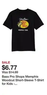 Cabela's Bass Pro Shops Memphis Woodcut Short-Sleeve T-Shirt for Kids - Black - XL offer