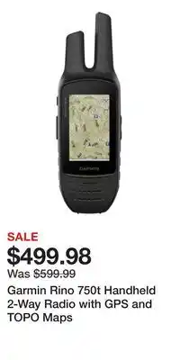 Cabela's Garmin Rino 750t Handheld 2-Way Radio with GPS and TOPO Maps offer
