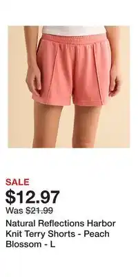 Cabela's Natural Reflections Harbor Knit Terry Shorts - Peach Blossom - L offer