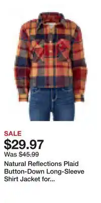Cabela's Natural Reflections Plaid Button-Down Long-Sleeve Shirt Jacket for Ladies - Red Cinnamon Plaid - S offer