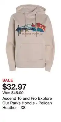 Cabela's Ascend To and Fro Explore Our Parks Hoodie - Pelican Heather - XS offer