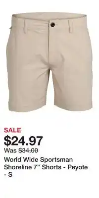 Cabela's World Wide Sportsman Shoreline 7 Shorts - Peyote - S offer