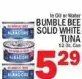 C Town Bumble bee solid white tuna offer