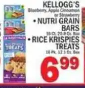 C Town Kellogg's nutri grain bars offer