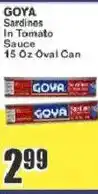 Key Food Goya sardines in tomato sauce offer