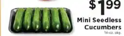 ShopRite Mini Seedless Cucumbers offer