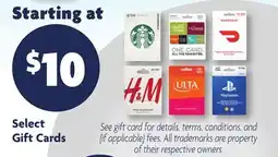 Family Dollar Select Gift Cards offer