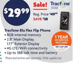 Family Dollar Tracfone Blu Flex Flip Phone offer