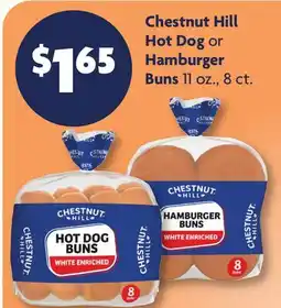 Family Dollar Chestnut Hill Hot Dog or Hamburger Buns offer
