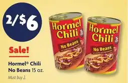 Family Dollar Hormel Chili No Beans offer