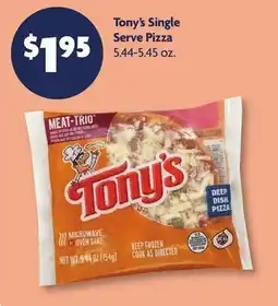 Family Dollar Tony's Single Serve Pizza offer