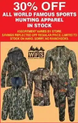 Dunham's Sports All world famous sports hunting apparel in stock offer