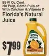 Key Food Florida's Natural Juice offer