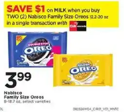 Cub Foods Nabisco Family Size Oreo offer