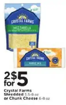 Cub Foods Crystal Farms shredded or chunk cheese offer