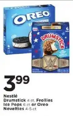 Cub Foods Nestle Drumstick Ice Pops or Oreo Novelties offer