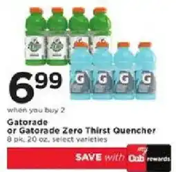 Cub Foods Gatorade or Gatorade Zero Thirst Quencher offer