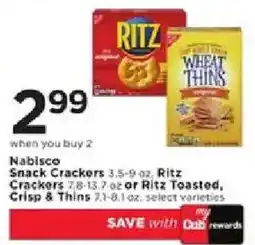 Cub Foods Nabisco Snack Crackers offer