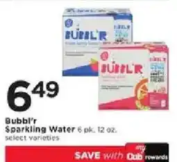 Cub Foods Bubbl'r Sparkling Water offer