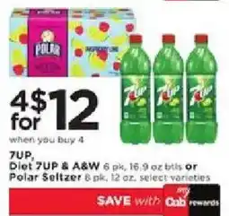Cub Foods 7up, Diet 7up & A&W or Polar Seltzer offer