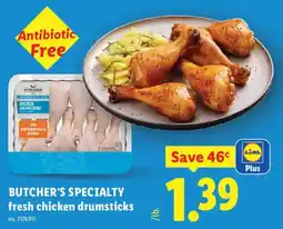 Lidl Butcher's specialty fresh chicken drumsticks offer