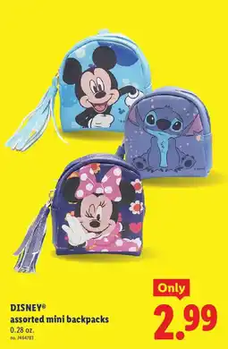 Lidl Disney assorted mini backpacks offer