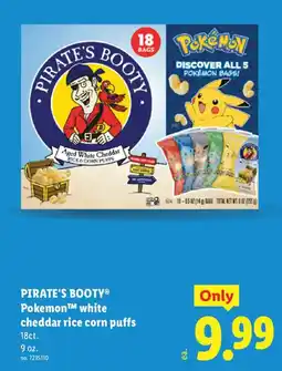 Lidl Pirate's Booty Pokemon white cheddar rice corn puffs offer