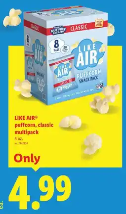 Lidl Like air puccorn, classic multipack offer