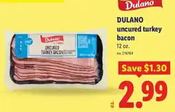 Lidl Dulano uncured turkey bacon offer