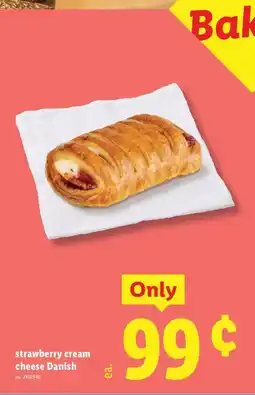 Lidl strawberry cream cheese Danish offer