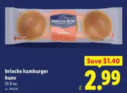 Lidl brioche hamburger buns offer