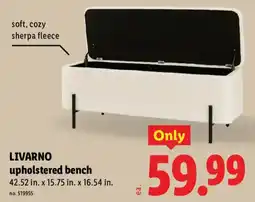 Lidl Livarno upholstered bench offer