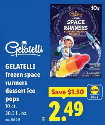 Gelatelli frozen space runners dessert ice pops