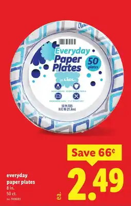 Lidl Lidl everyday paper plates offer