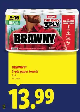 Lidl Brawny 3-ply paper towels offer