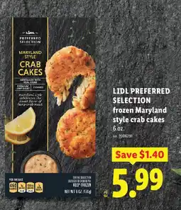 Lidl Lidl preferred selection frozen maryland style crab cakes offer