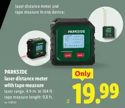 Lidl Parkside laser distance meter with tape measure offer