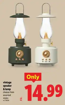 Lidl Vintage speaker & lamp offer