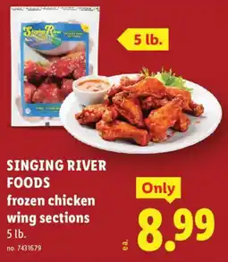 Lidl Singing River Foods frozen chicken wing sections offer