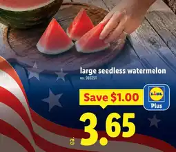 Lidl Lidl large seedless watermelon offer
