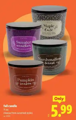 Lidl fall candle offer